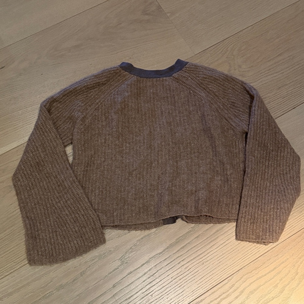 Naadam Women's Brown Cardigan Sweater, M - Picture 3 of 3
